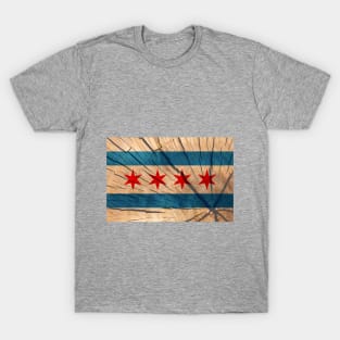 Chicago Wood Flag T-Shirt